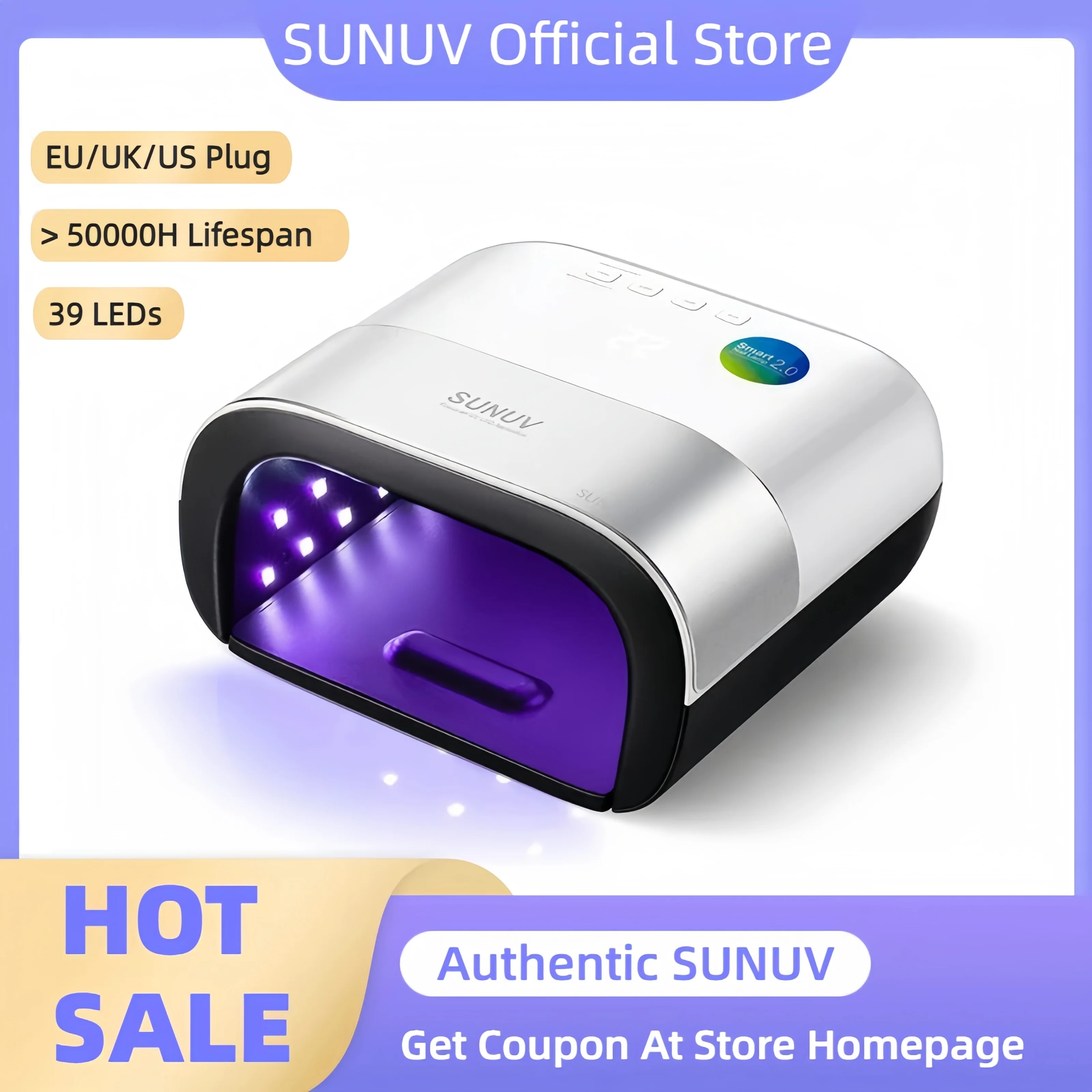 Top Trends: SUNUV SUN3 Nail Dryer Smart 2.0 48W UV LED Lamp Nail With Smart Timer Memory Invisible Digital Timer Display Nail Drying Machine Shoppable Styles