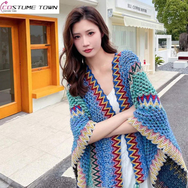 Top Trends: Ethnic Style Shawl New Fashion Leisure And Tourism Website Red And Foreign Style Warm Cloak Cape And Outerwear Shoppable Styles