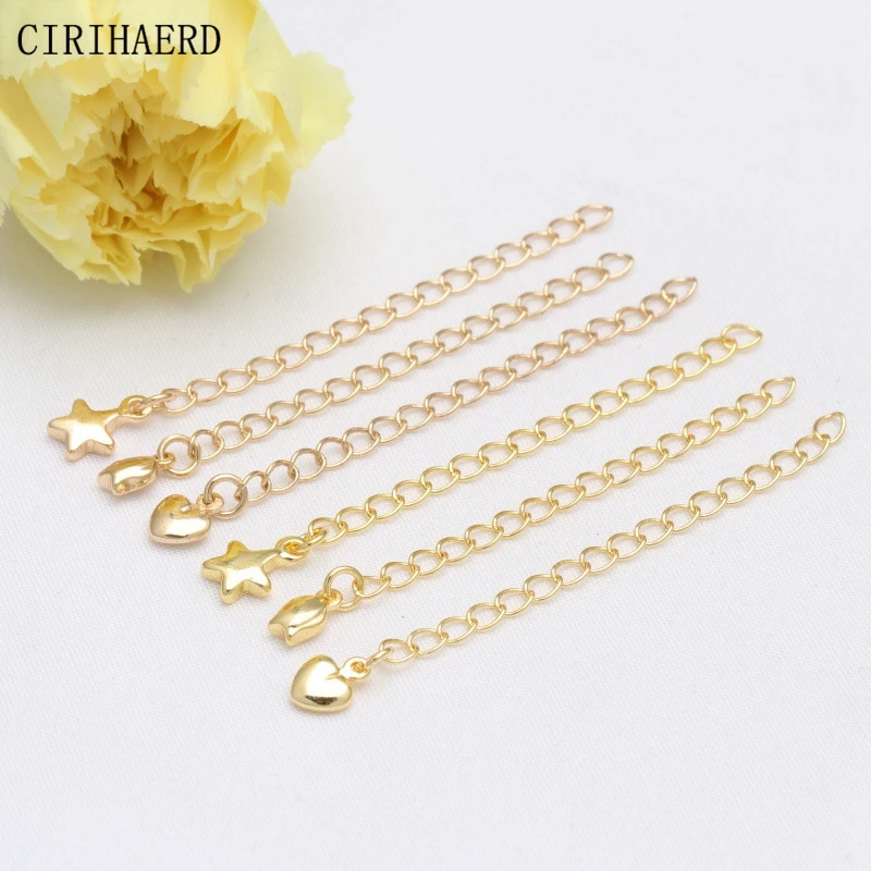 Top Trends: 14K / 18K Gold Plated Brass Extender Chains DIY Jewelry Accessories Bracelets Necklace Extension Chain Jewellery Making Supplies Shoppable Styles