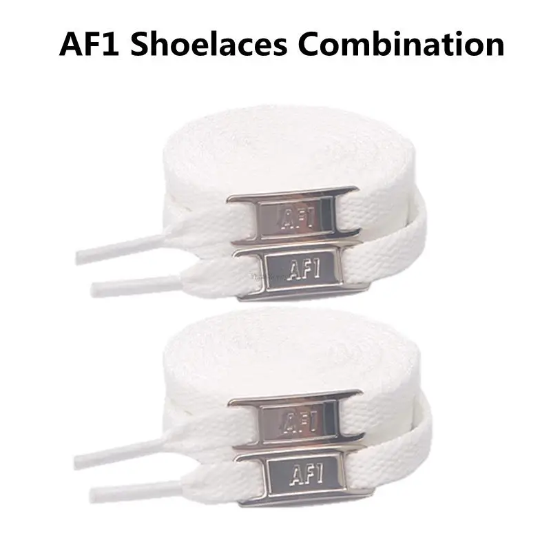 Top Trends: 4Pcs AF1 Shoelaces Combination White Flat Laces And Shoe Decoration Suit Sneaker Shoelace Air Force One Shoes Accessories Shoppable Styles