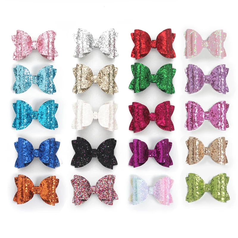 Top Trends: 2PCS 3in Cute Sequins With / Without Clips DIY Bows Hair DIY Accessory Headband Shiny Hairpins Glitter Barrettes Kids Headwear Shoppable Styles