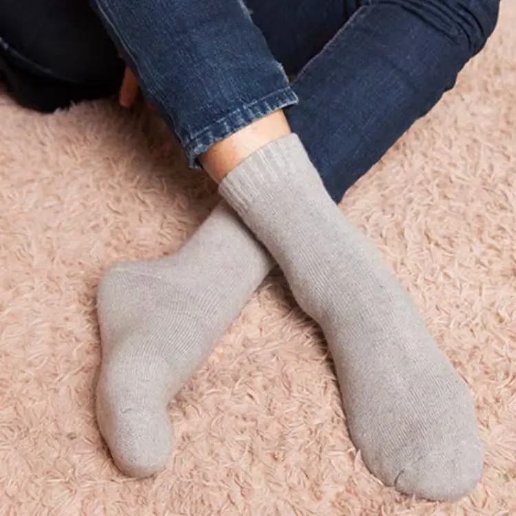 Top Trends: 2022 New Winter Super Thicker Warm Socks Wool Male Men Women Socks Solid Socks Merino Wool Socks Against Cold Snow Terry Socks Shoppable Styles - Image 3