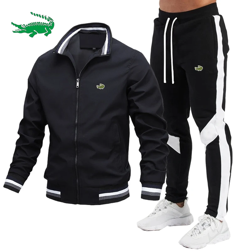 Top Trends: Embroidery Men&#039;s Sets 2 Pieces Set Hoodies Fleece Sweatshirt+ Sweatpants Suit Hoodie Sportswear Jogging Clothing Men Fashion 2023 Shoppable Styles