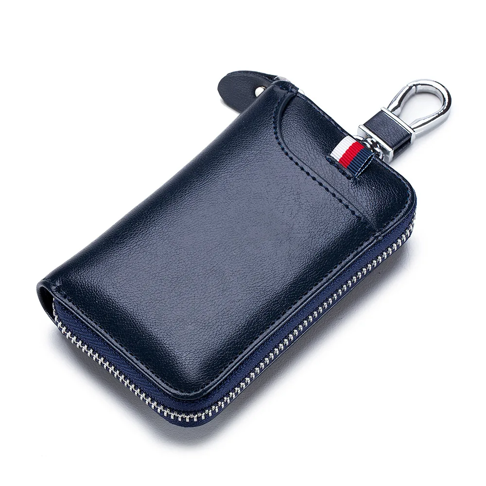 Top Trends: Luxury Soft Leather KeyChain Car Key Bag Business Unisex Wallet Card Holder Zipper Pouch Purse Key Packet Cover Portable Keybag Shoppable Styles