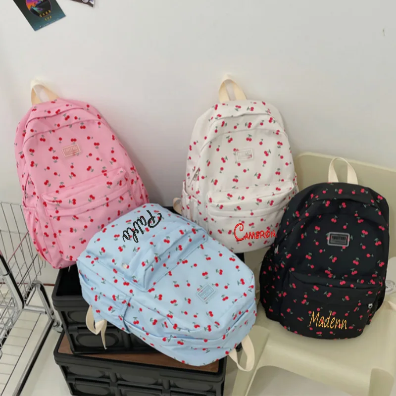 Top Trends: Personalized New Fashion Backpack Small Flower Fresh Girl Student Backpack Large Capacity Junior High School Backpack Trend Shoppable Styles