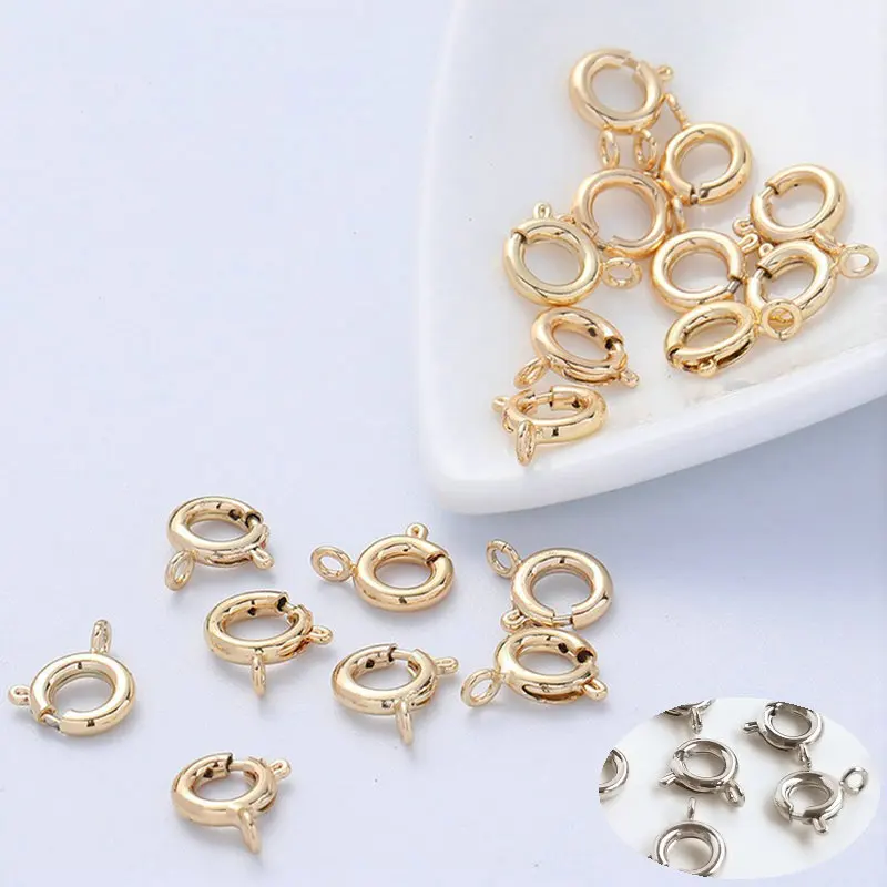 Top Trends: 10PCS 20PCS 14K Gold Plated Lobster Clasp Spring Clasps For Jewelry Making DIY Bracelets Necklaces Clasps Findings Craft Shoppable Styles