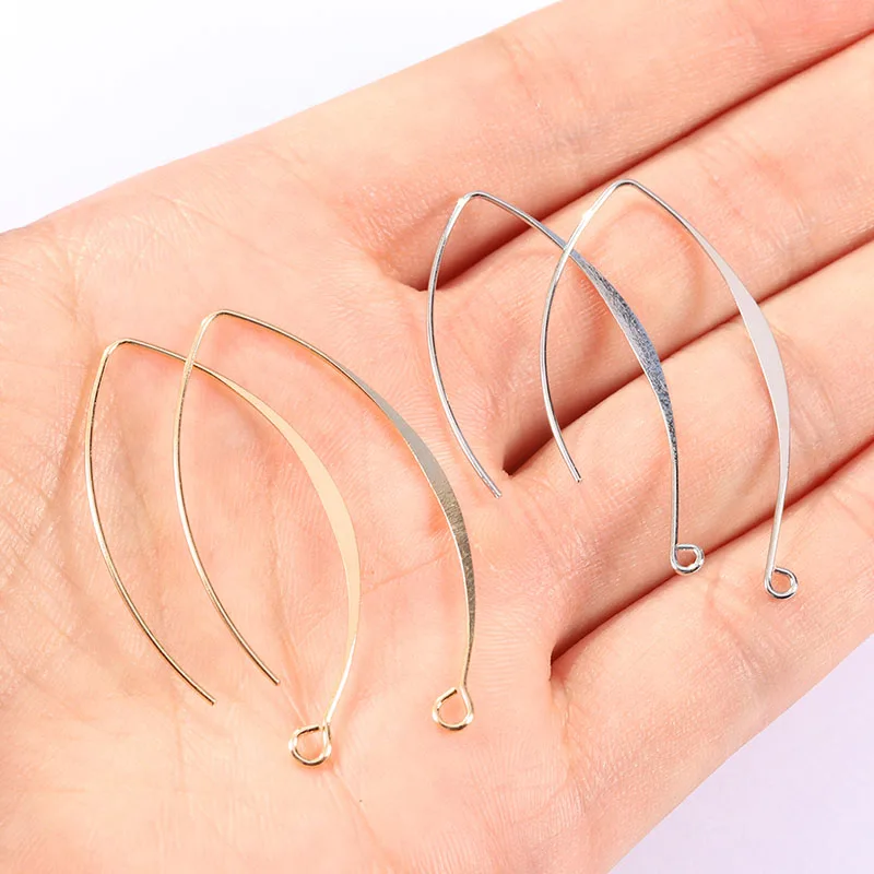 Top Trends: New V-shaped Earring French Earring Hooks Findings Ear Hook Wire Settings Base Settings For Jewelry Making Earrings Accessories Shoppable Styles