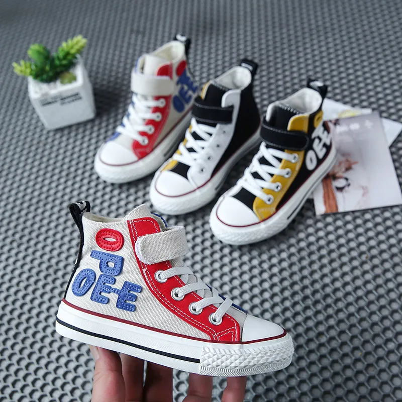 Top Trends: Kids Shoes Canvas High Top Children's Sneakers Boys Girls Casual Shoes Korean Breathable Student Sport Shoes Sapato Infantil Shoppable Styles