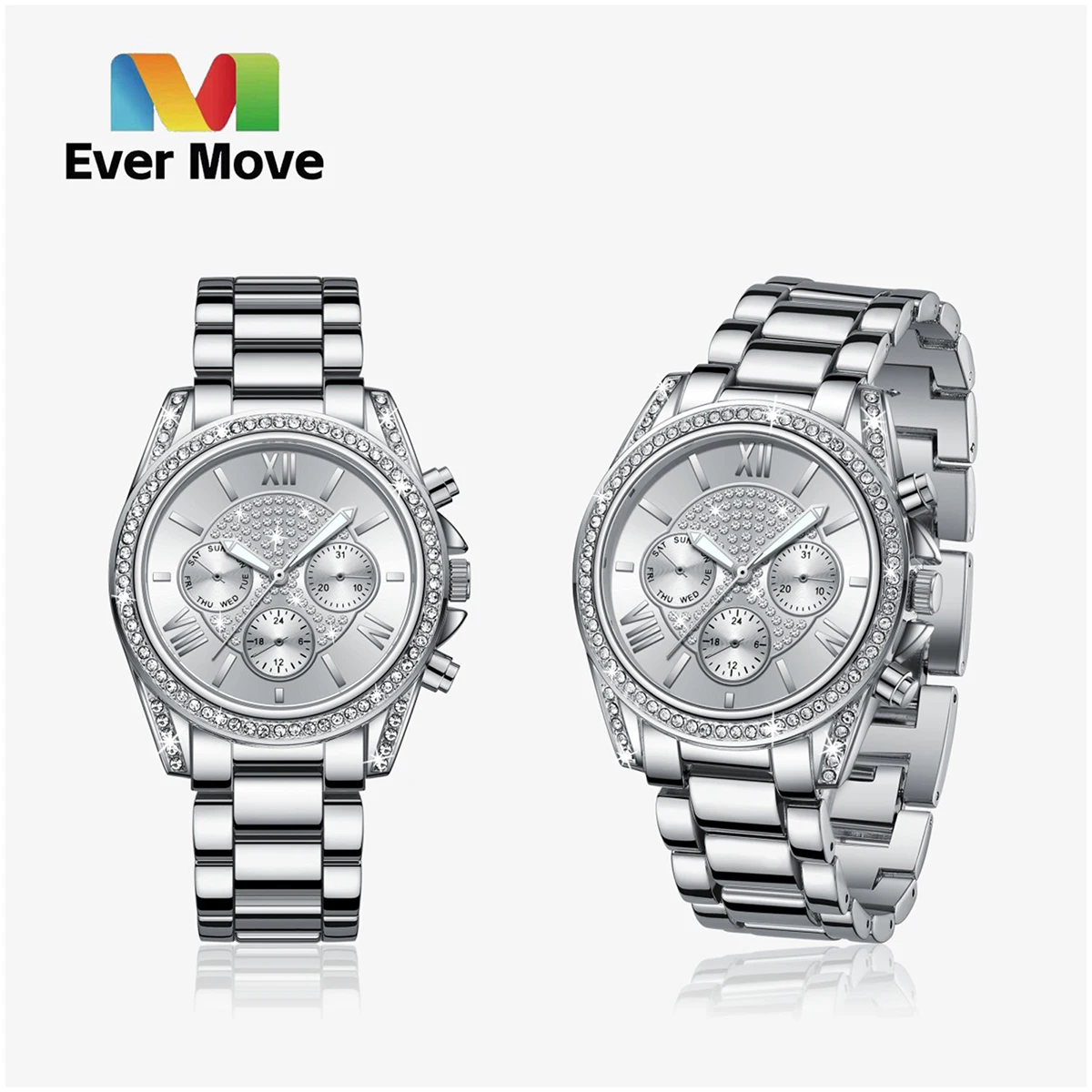 Top Trends: Ever Move New Luxury Fashion Alloy Steel Watch For Ladies Casual Bracelet Waterproof Quartz Diamond Watches Gift For Girlfriend Shoppable Styles - Image 6