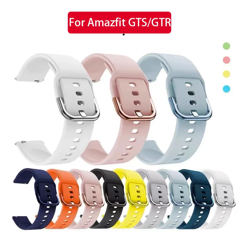 Top Trends: 20mm / 22mm Band For Amazfit GTS / 4 / 2 / 2e / 3 GTS2 Mini / GTR 4 / 3 / Pro / 47mm / GTR2 / 2e / stratos 2 / 3 Silicone Bracelet Amazfit Bip Watch Strap Shoppable Styles