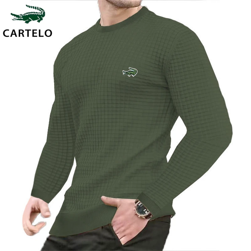 Top Trends: CARTELO Spring Autumn Winter Men Sweatshirts Cashmere Bottom Shirt Mens Casual Long Sleeve Sports Quality Tops Shoppable Styles