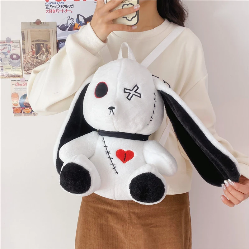 Top Trends: Kawaii Plush Rabbit Small Backpack Cute Cartoon Stuffed Animal Purse Fluffy Bag Nightmare Before Christmas Personalized Gifts Shoppable Styles