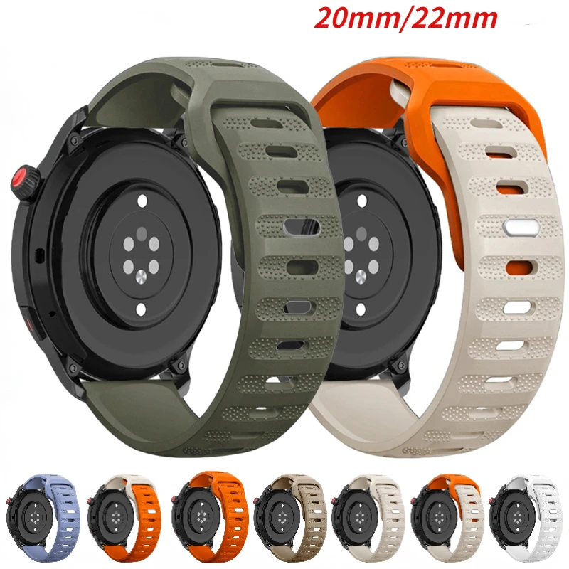 Top Trends: 22mm 20mm Silicone Strap For Amazfit GTR / GTS4 Breathable Wristband For Samsung Galaxy Watch 6 / 5 / 4 / 5 Pro Huawei Watch 4 / 3 / GT3 Pro Shoppable Styles