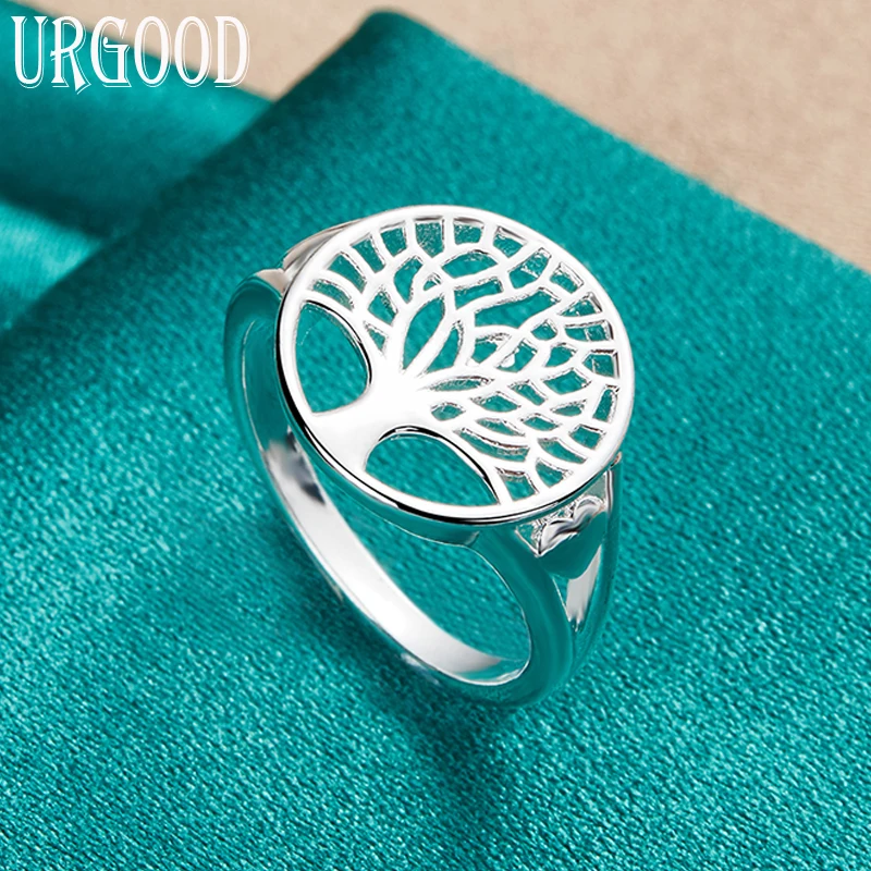 Top Trends: 925 Sterling Silver Round Hollow Tree Of Life Ring For Women Man Party Engagement Wedding Romantic Fashion Jewelry Gift Shoppable Styles