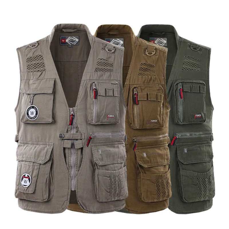 Top Trends: New Outdoor Cargo Vest For Men Multi-pocket Cotton Vest Jacket US Tactical Hiking Fishing Vest Cargo Sleeveless Jacket Tool Vest Shoppable Styles