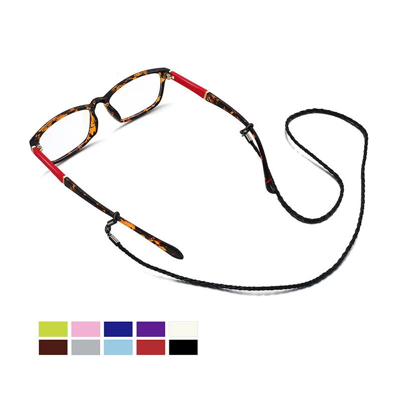 Top Trends: Leather Thick Twist Sunglasses Lanyard Glasses Strap Rope Outdoor Sports Non-slip Eyeglass Cord For Women Men Eye Accessories Shoppable Styles - Image 5