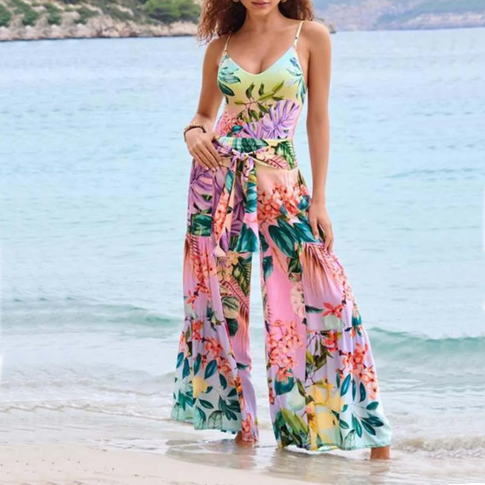 Top Trends: Vintage Women One Piece Swimsuit Flower Holiday Beachwear Beach Pants Swimming Designer Bathing Suit Cover Up Summer Surf Wear Shoppable Styles