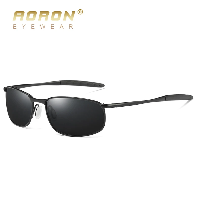 Top Trends: AORON Mens Polarized Sunglasses For Sports Rectangle Mirror Sunglasses Men Alloy Frame UV400 Sun Glasses Eyewear Shoppable Styles