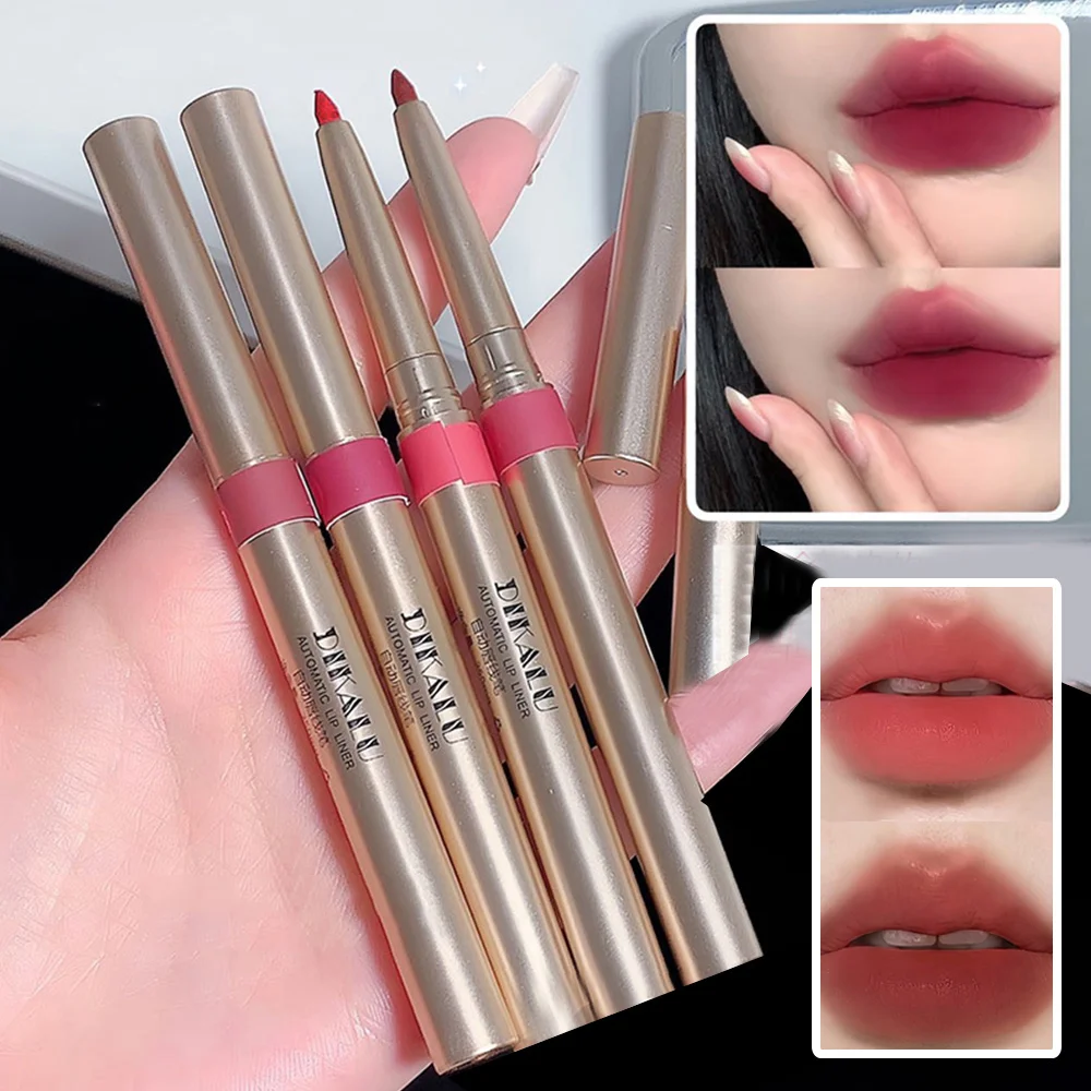 Top Trends: Auto Rotate Lipliner Waterproof Lip Liner Pen Non-stick Cup Matte Lipstick Pen Lip Pencil Velvet Nude Long Lasting Lip Cosmetic Shoppable Styles