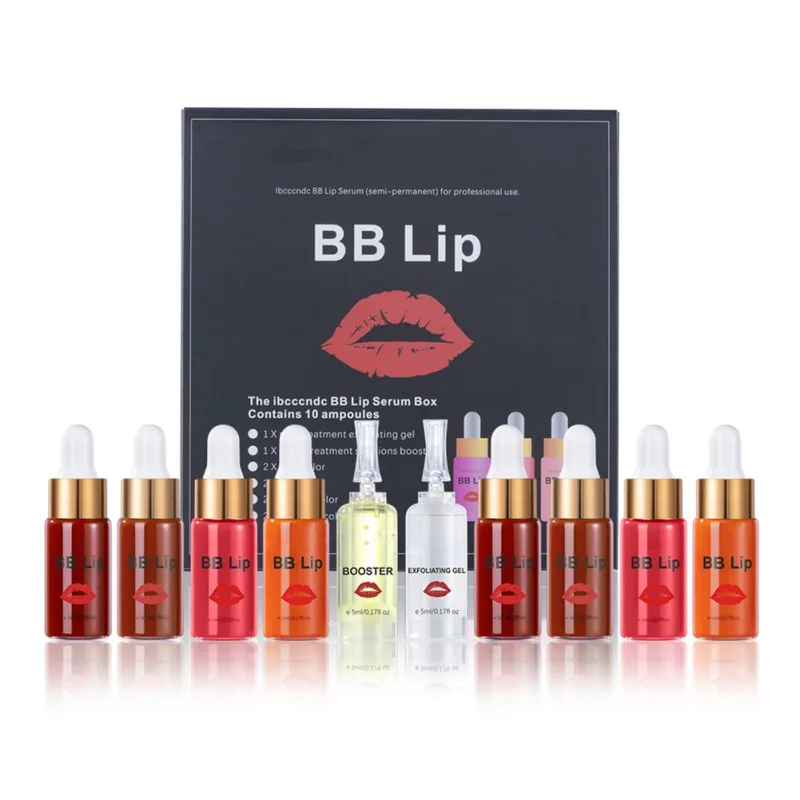 Top Trends: 5ml X 10Pcs BB Lip Serum Set Adults Fast Effective Semi Permanent Dyeing Moisturizing Long Lasting Nourishing Treatment Beauty Shoppable Styles