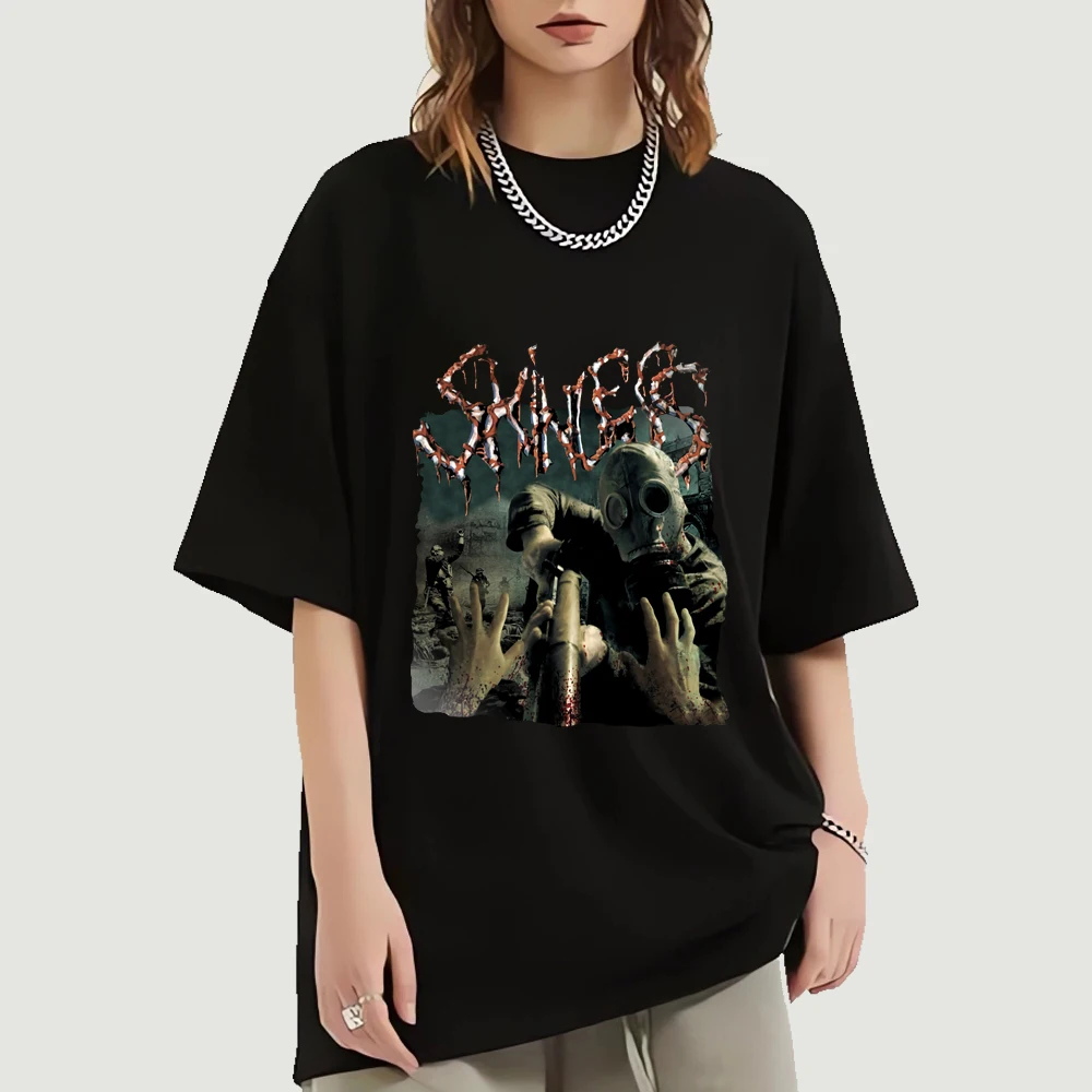 Top Trends: Skinless Death Metal T Shirt Trample The Weak Music Album T-Shirt Men Women T-Shirts Hip Hop Streetwear Summer T-Shirt Cotton Shoppable Styles