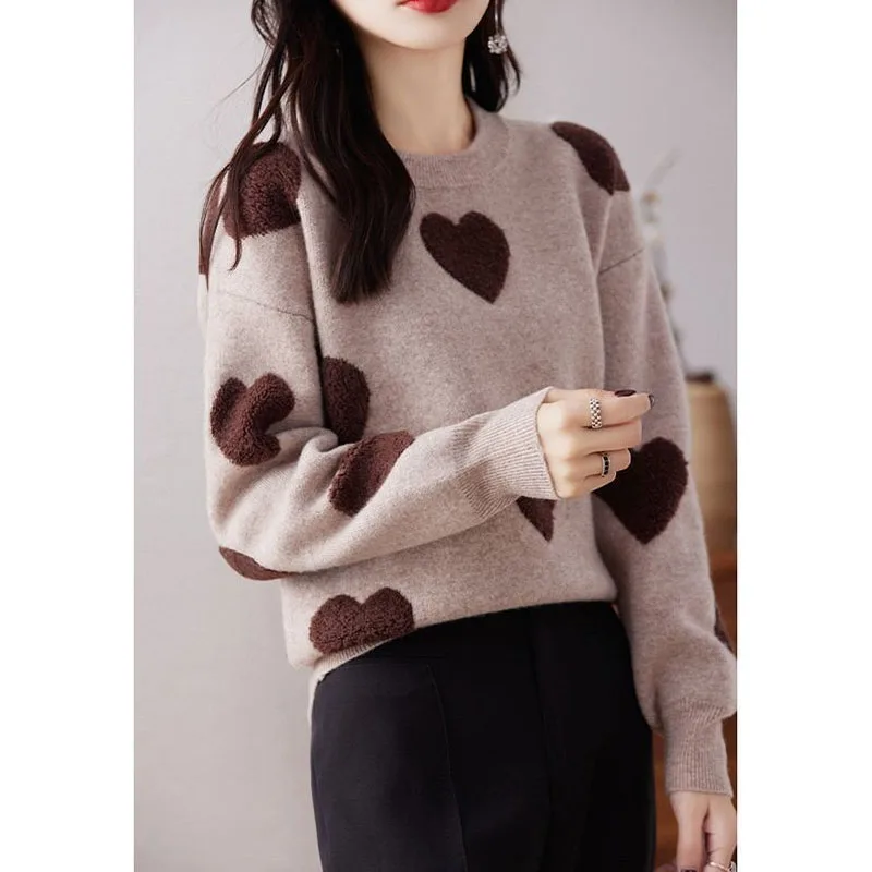 Top Trends: New Autumn / Winter Fashion Trend Japanese Lazy Style Round Neck Loose Versatile Slim And Fashionable Women&#039;s Long Sleeve Sweater Shoppable Styles