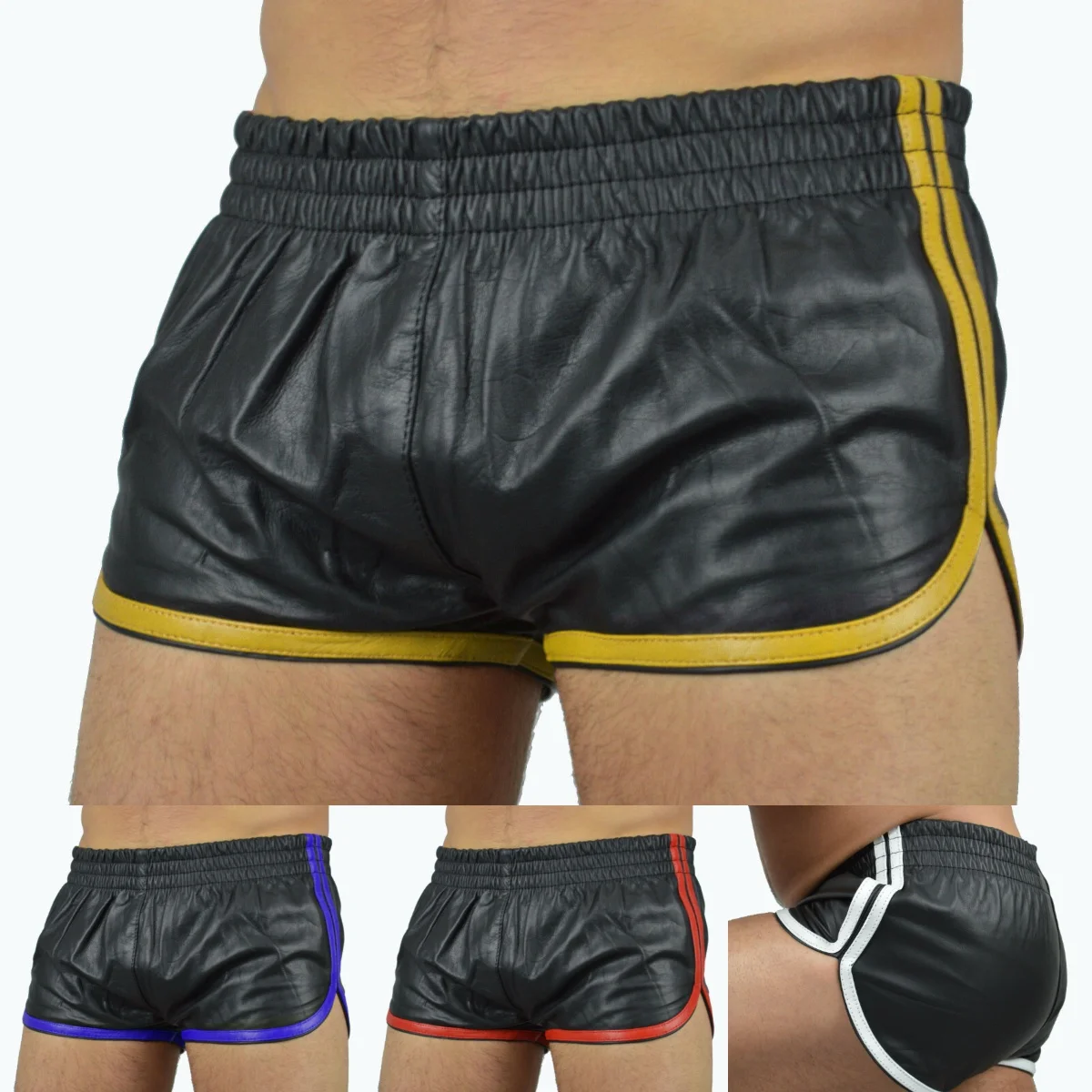 Top Trends: Leather Shorts Lammnapa, Leather Boxer Shorts, Sports Leather Shorts, Short Pants- Show Original Title Shoppable Styles