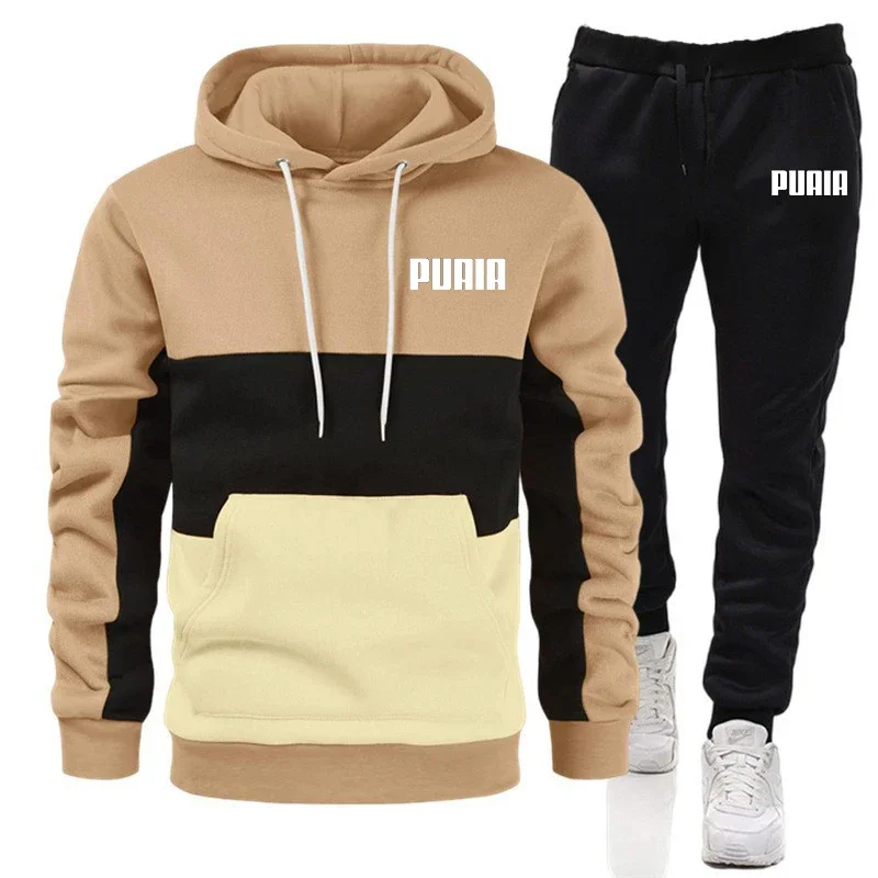 Top Trends: 2023 New Fashion Mens Tracksuit Wear Stripe Hoodies+ Sweatpants 2 Piece Set High Quality Autumn Winter Daily Casual Jogging Suit Shoppable Styles - Image 2