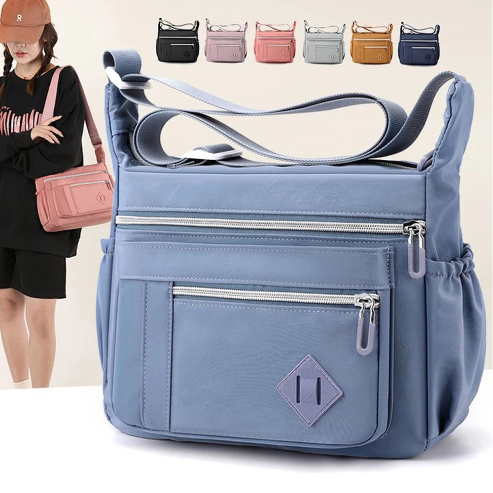 Top Trends: 7 Color Cloth Crossbody Ladies Casual Shoulder Bag Nylon Waterproof Handbag Daily Or Women Shopping Travel Messengerbag Shoppable Styles