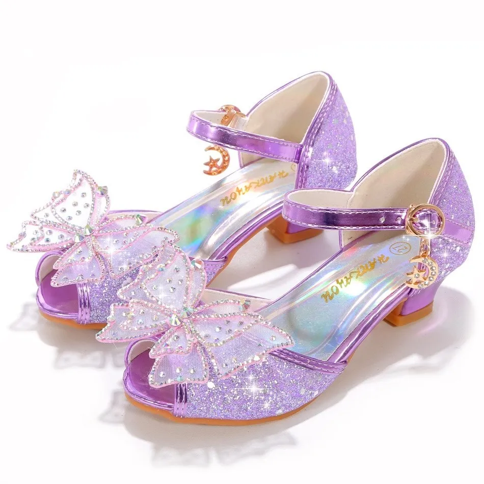 Top Trends: Ariel Mermaid Sandals Cinderella Halloween Butterfly Decoration Princess Shoes Little Girls Summer Carnival Show Glitter Upper Shoppable Styles