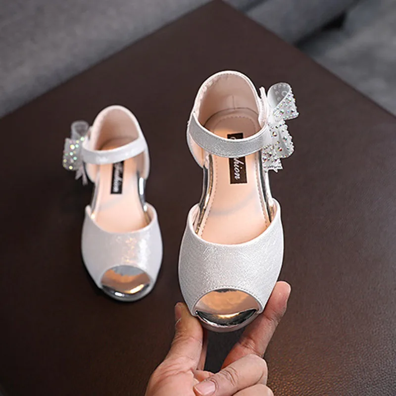 Top Trends: Baywell New Kids Summer Shoes Girls Paste Diamond Bowknot Children Princess Sandals Pearl Flower Girls Dance Flat Shoes Shoppable Styles