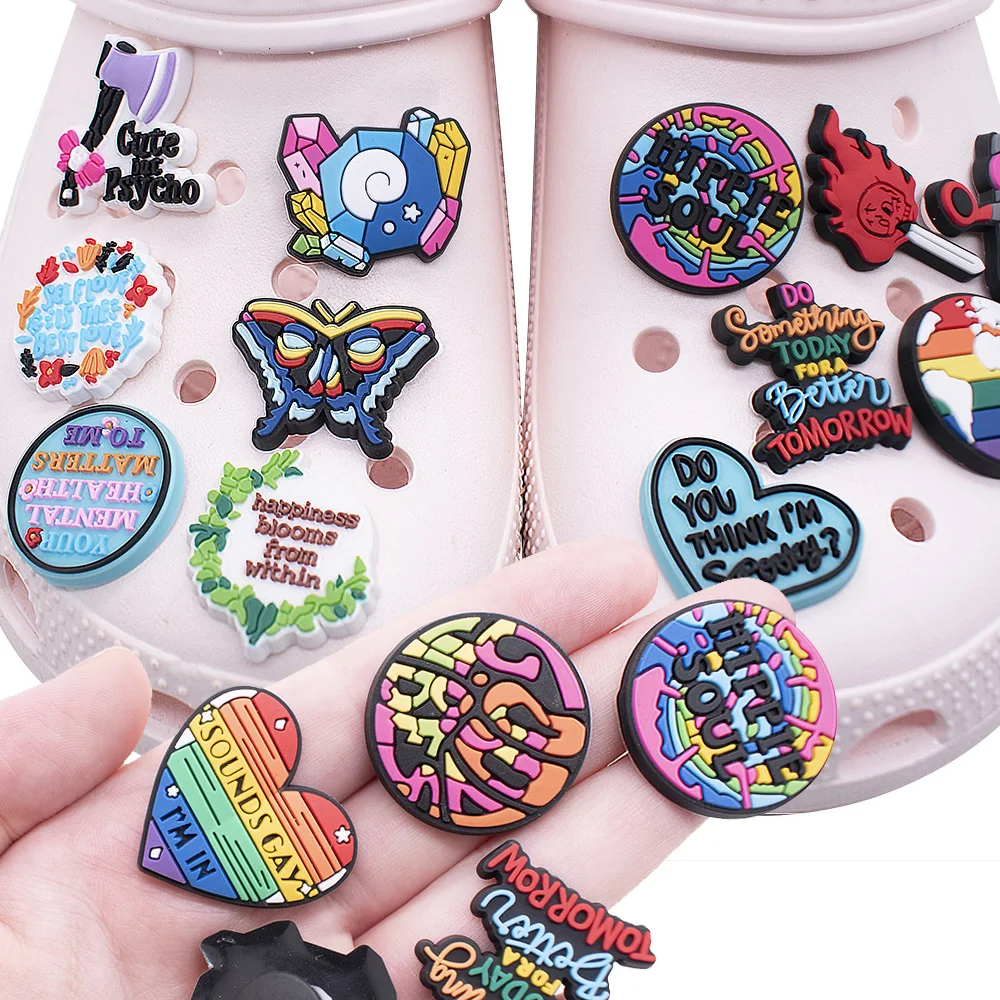 Top Trends: Hot Sale 1pcs PVC Accessories For Crocs Charms Punk Skeleton Horror Badge Women Clogs Buckle Kids Pins Men Shoe Decoration Jeans Shoppable Styles