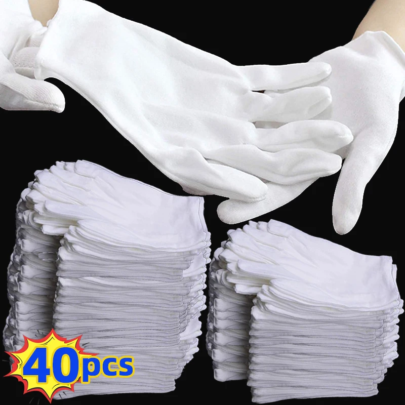 Top Trends: Popular Soft Cotton Work Gloves For Dry Hands Handling Film SPA Gloves Ceremonial High Stretch Gloves Household Cleaning Tools Shoppable Styles