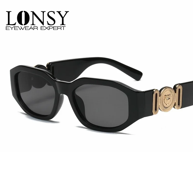 Top Trends: LONSY Fashion Square Sunglasses Woman Brand Design Black Gradient Sun Glasses Female Big Frame Retro Vintage Oculos De Sol UV400 Shoppable Styles