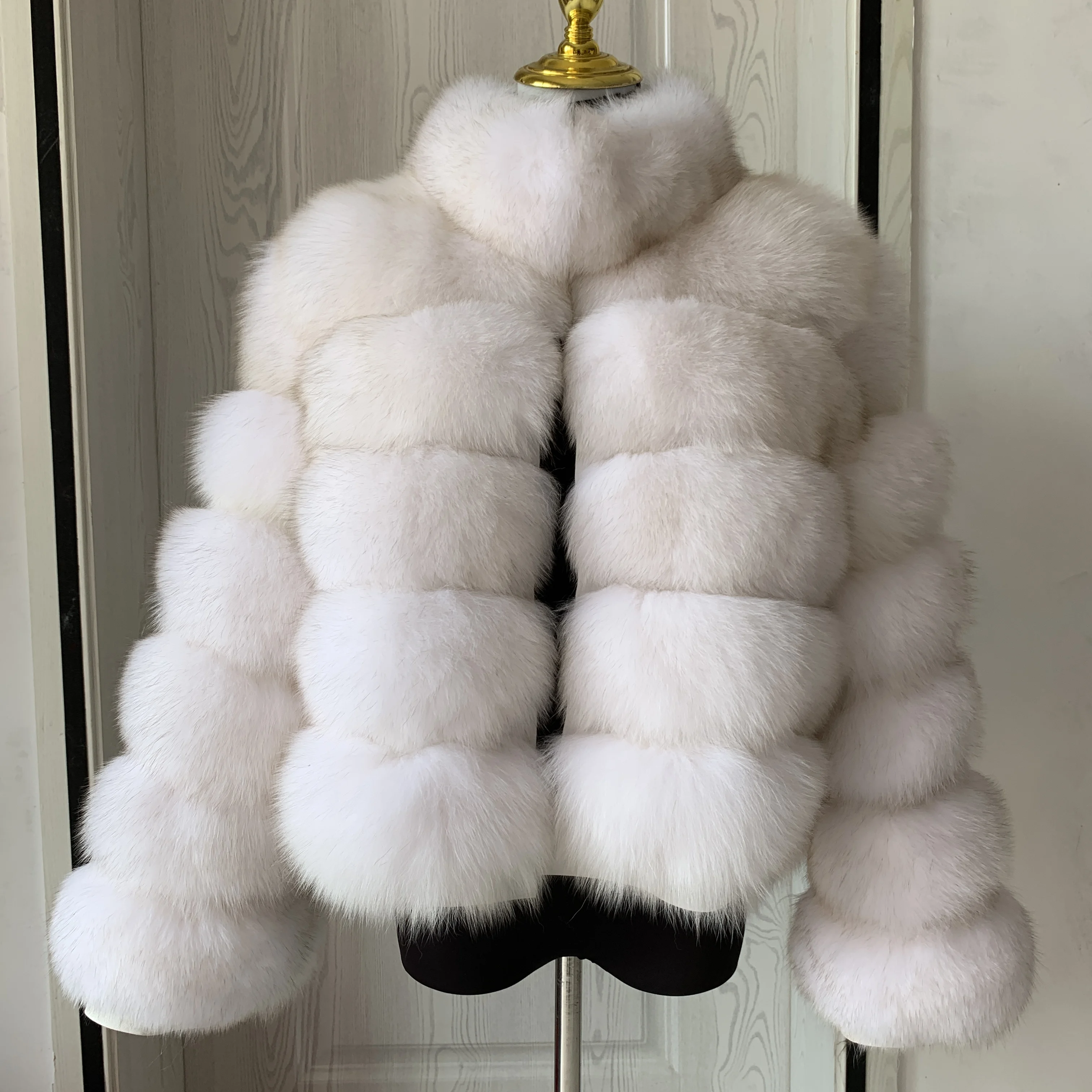 Top Trends: 2023 New Luxury Real Fox Fur Coat Women&#039;s Winter Warm Natural Fur Jacket With Stand Neck Design Fashion Women&#039;s Raccoon Fur Coat Shoppable Styles