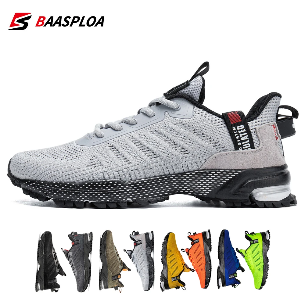 Top Trends: Baasploa Professional Running Shoes For Men Lightweight Men's Designer Mesh Sneakers Lace-Up Male Outdoor Sports Tennis Shoe Shoppable Styles