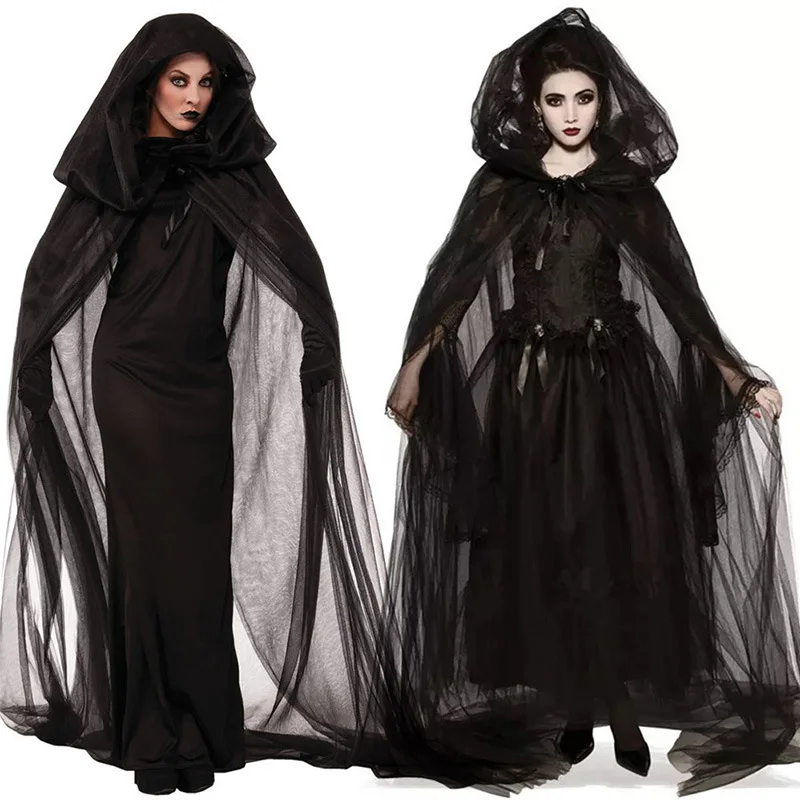 Top Trends: Horror Cosplay Witch Women Scary Zombie Vampire Halloween Carnival Costume Spooky Ghost Medieval Hooded Cape Day Of The Dead Shoppable Styles