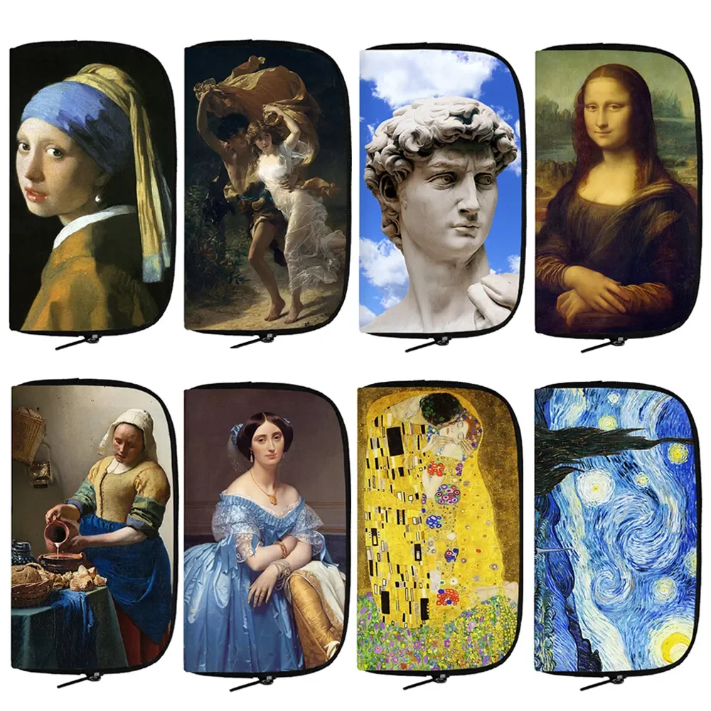 Top Trends: History Of Art Famous Painting Mona Lisa David Print Wallet Michelangelo Da Vinci Purse Credit Card Phone Holder Coin Money Bag Shoppable Styles