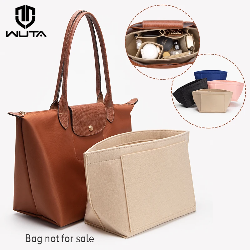 Top Trends: WUTA Felt Bag Organizer For Longchamp S / M / L Tote Bag Purse Organizer Insert Handbag Storage Cosmetic Liner Bag Support Shaper Shoppable Styles