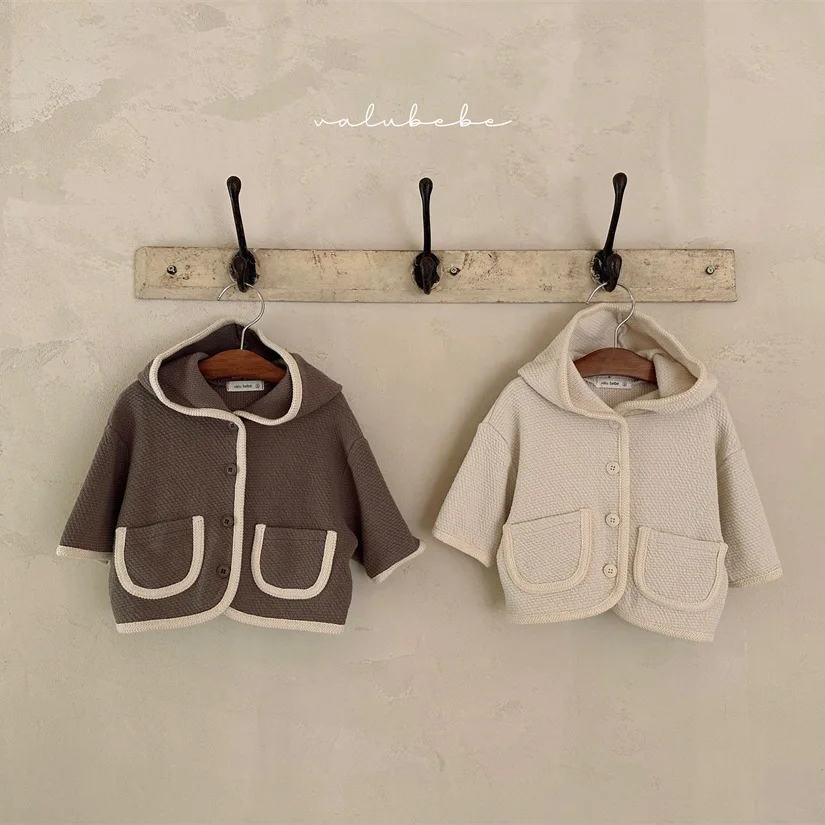 Top Trends: Autumn New Baby Long Sleeve Hooded Coat Fashion Infant Girls Knitted Cardigan Jacket Toddler Boys Casual Hoodie Children Clothes Shoppable Styles