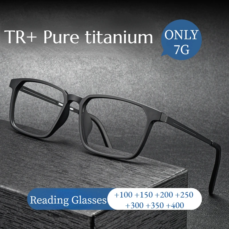 Top Trends: High Quality Titanium Frame Reading Glasses For Women And Men Anti Blue Light Presbyopia Eyewear With Diopter + 1.0 To + 4.0 Shoppable Styles