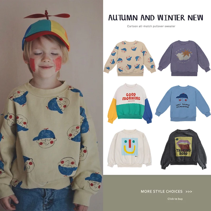 Top Trends: Children&#039;s BC INS Autumn Clothing Boys And Girls&#039; Winter Clothing Children&#039;s Sweater Long Sleeve Round Neck Puullover Cute Shoppable Styles