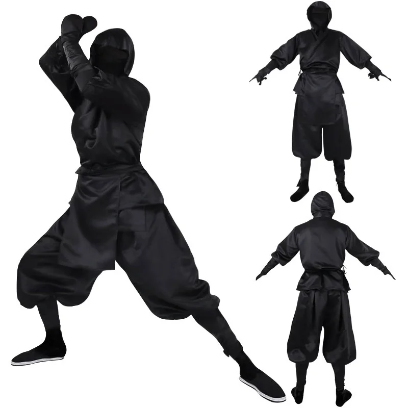 Top Trends: Halloween Costumes Japanese Men's Black White Ninja Cosplay Suit Performance Costume Shoppable Styles