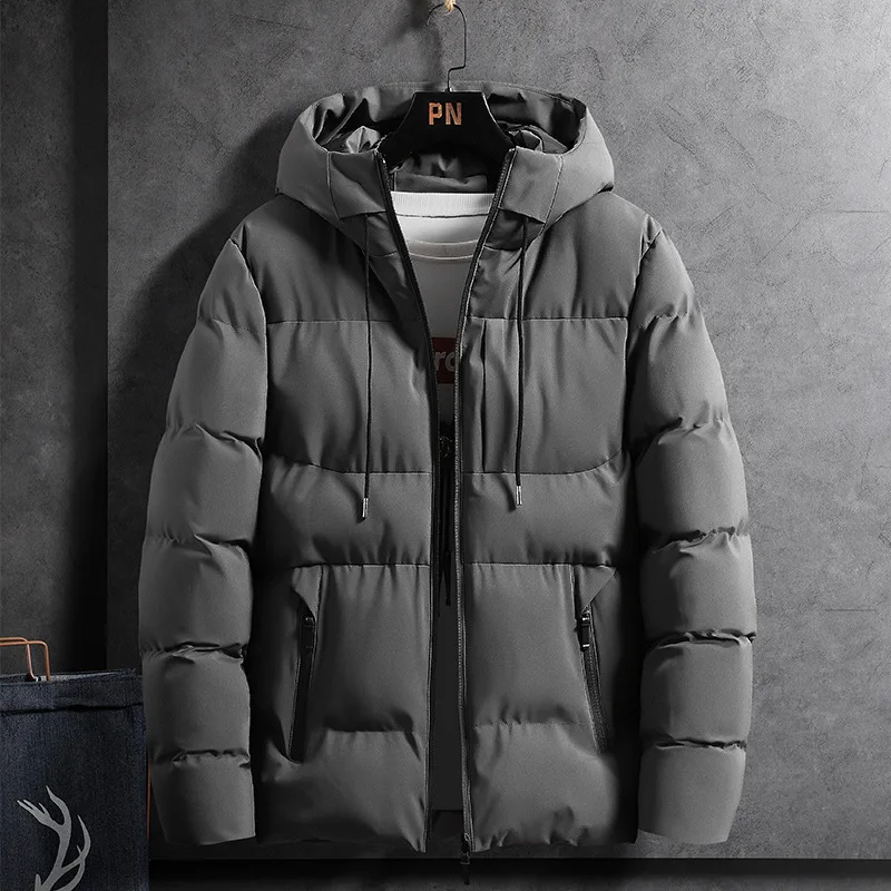 Top Trends: Winter Jacket Men Parkas Thicken Warm Coat Mens Hooded Jackets Solid Parka Coat Fashion Streetwear Men's Parka Plus Size M-4xl Shoppable Styles - Image 2