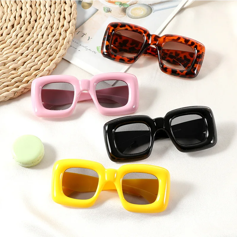 Top Trends: 3-12 Years New Square Sunglasses For Boys Girls Y2K Retro Design Shades Candy Color Goggle Sun Glasses Kids Children Eyewear Shoppable Styles - Image 2