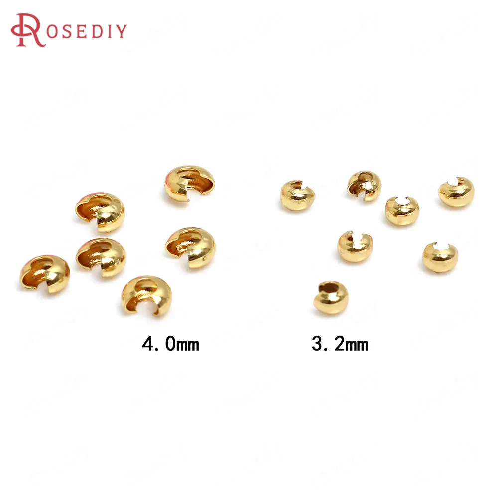 Top Trends: 3.2MM 4MM 5MM 6MM 18K Gold Color Brass Opening Beads Station Beads Clasps Beads Jewelry Making Supplies Diy Findings Accessories Shoppable Styles - Image 2