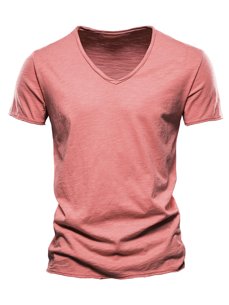 Top Trends: Fashion New 100% Cotton Men T Shirt Tops O-Neck Thin Short Sleeve Tees High Quality Men&#039;s Fitness Hot T-shirt For Men Size S-5XL Shoppable Styles