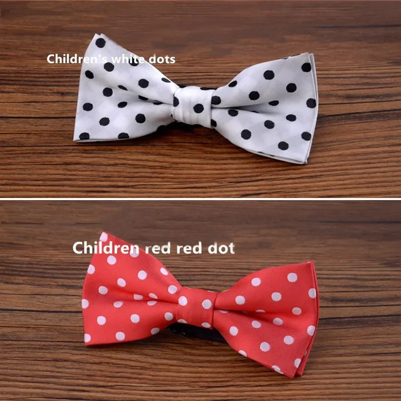 Top Trends: Matagorda Boys Girls Bow Tie England Classics Dot Kids Bowtie Satin Necktie Adjustable Cravat Knot Children Accessory Scarf Shoppable Styles - Image 4