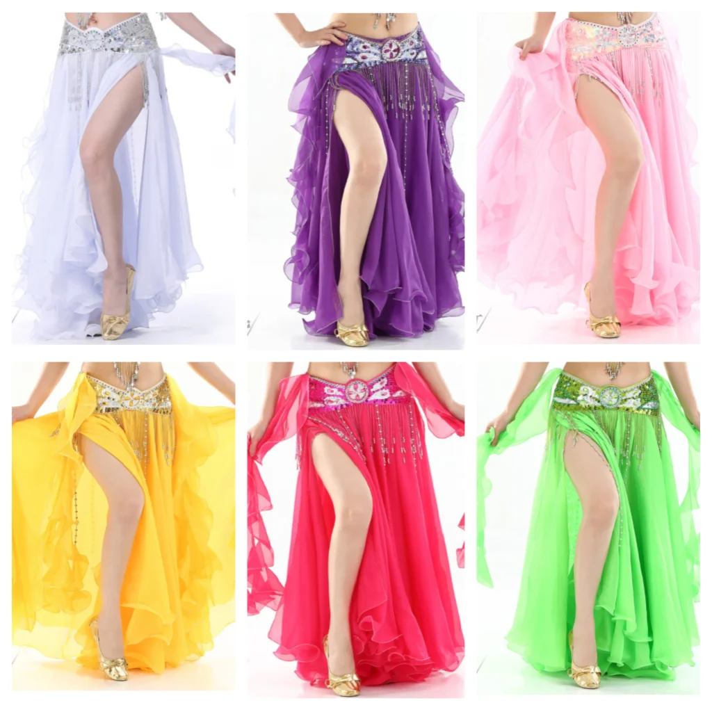 Top Trends: New Belly Dancing Clothing Long Maxi Skirts Lady Belly Dance Skirts Women Sexy Oriental Belly Dance Skirt Professiona Shoppable Styles