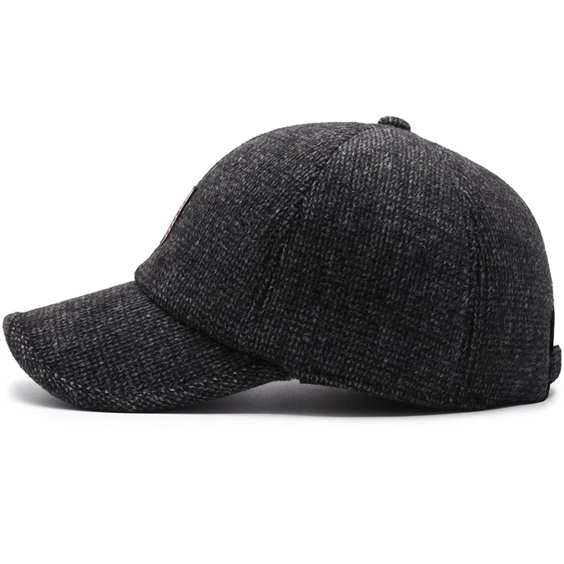 Top Trends: Winter Warm Dad Hat Men's Baseball Cap With Earflap Thicken Cotton Snapback Caps Ear Protection Windproof Knitted Hats For Men Shoppable Styles - Image 6